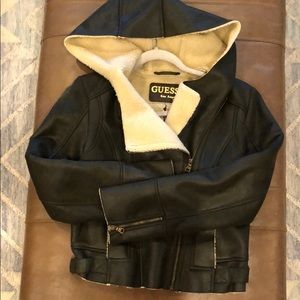 Faux- shearling bomber